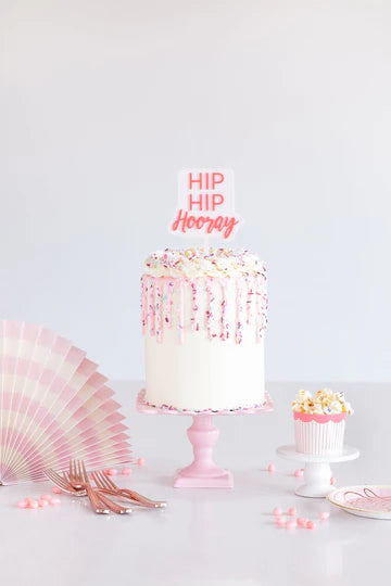 CAKE BY COURTNEY HIP HIP HOORAY CAKE TOPPER