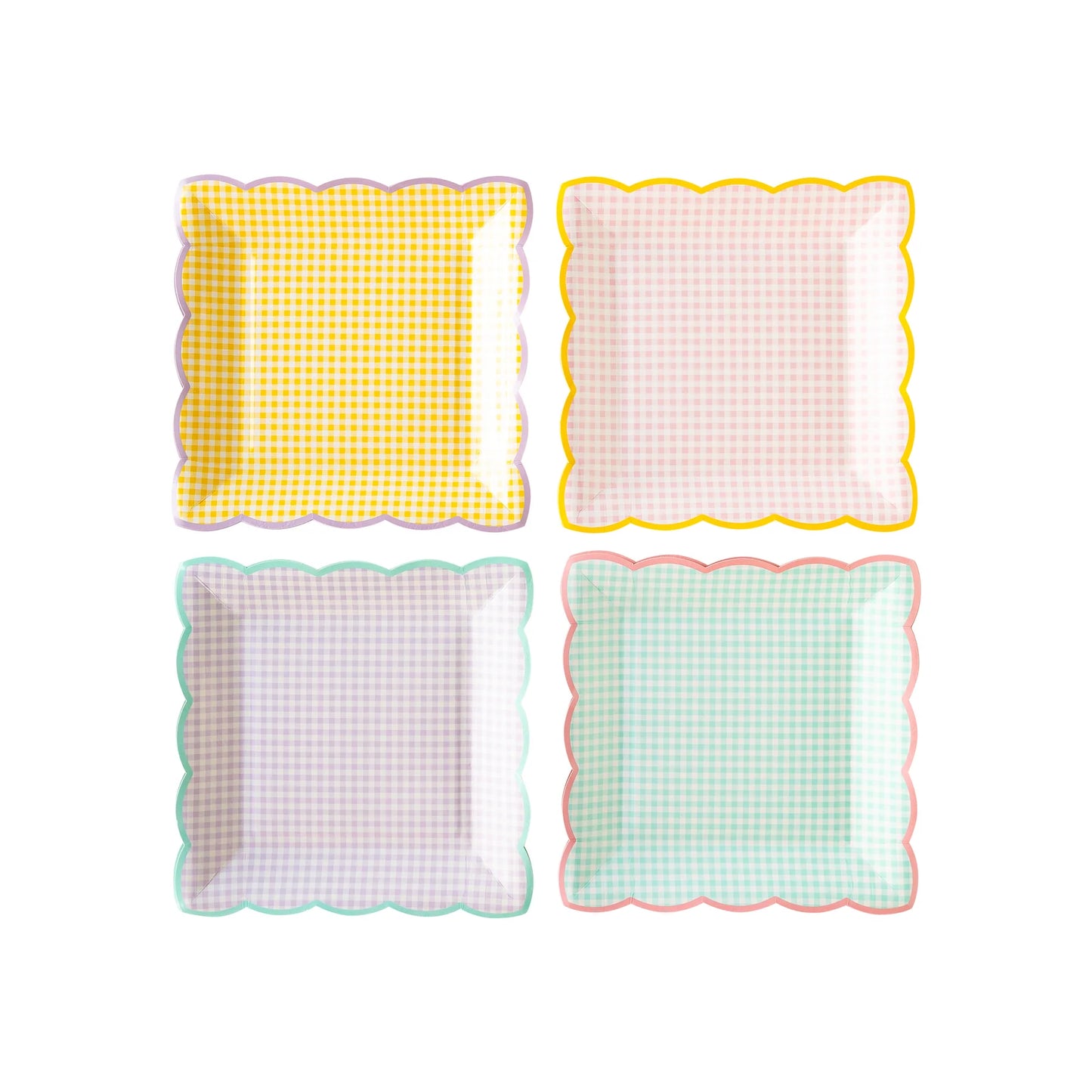 Gingham Plate Set